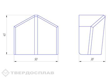 Резец 3100-016-00 для скребков (скрепперов) горнопроходческих щитов