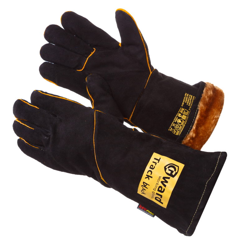 Краги сварщика-премиум Track Black Zima зимние черного цвета арт.XY071