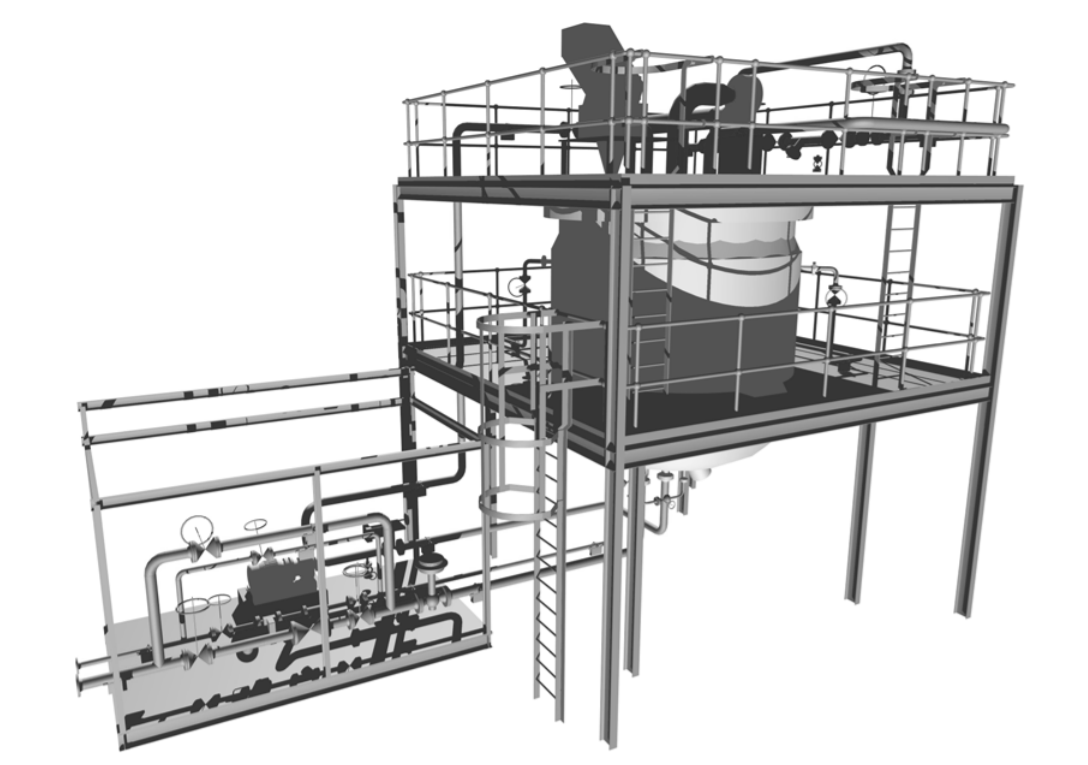 Блок приготовления концентрата полимерных присадок на основе минеральных масел