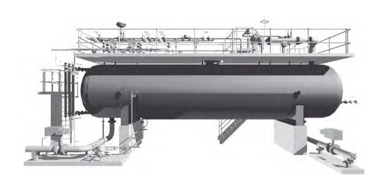 Блок рефлюксной емкости стабилизационной колонны